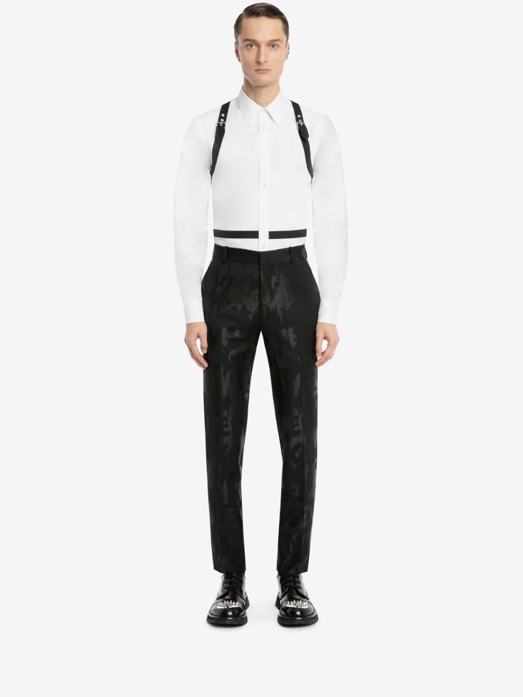 Men's Harness Shirt White Fashion Alexander McQueen