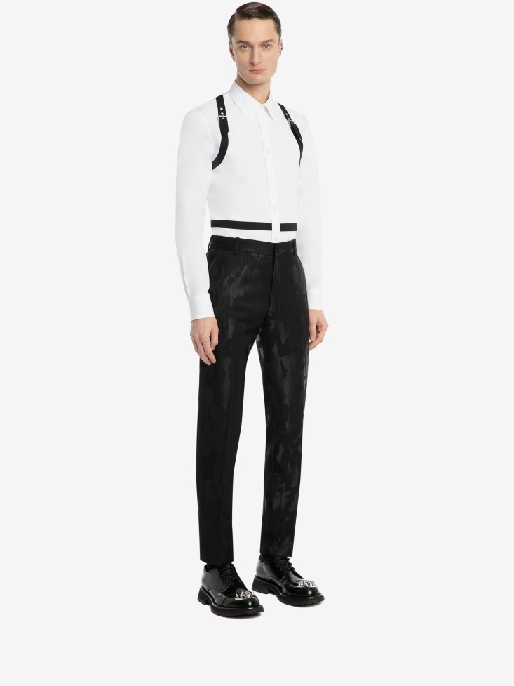 Men's Harness Shirt White Fashion Alexander McQueen