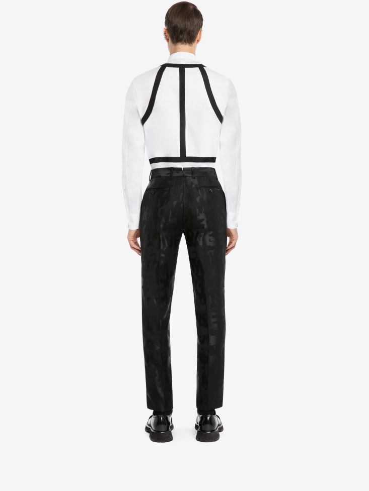 Men's Harness Shirt White Fashion Alexander McQueen