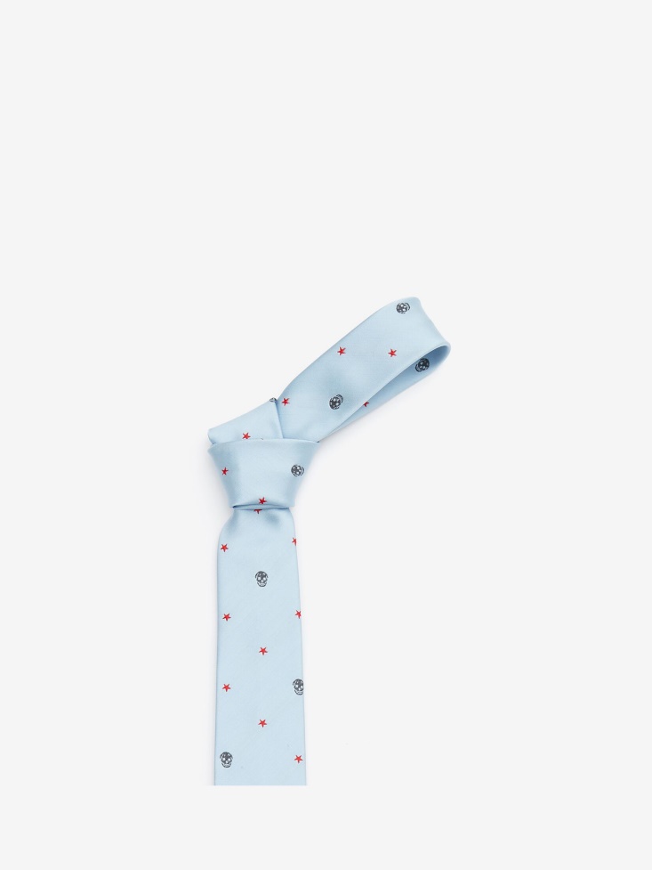 Bluette Men's Star And Skull Tie Fashion Alexander McQueen