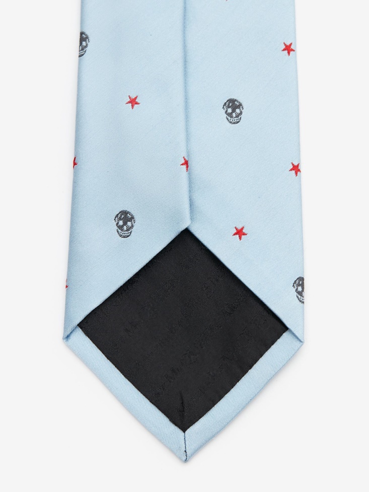 Bluette Men's Star And Skull Tie Fashion Alexander McQueen
