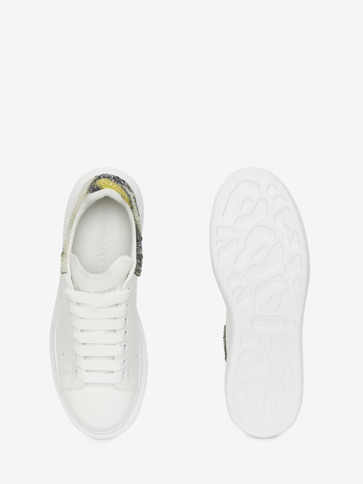 Fashion Alexander McQueen White/Yellow/Black Women's Oversized Sneaker