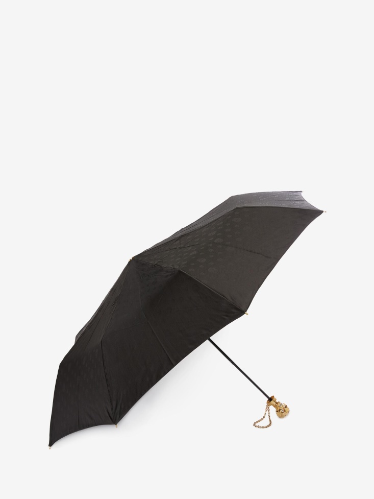 Women's Skull Folded Umbrella Fashion Alexander McQueen Black/Gold