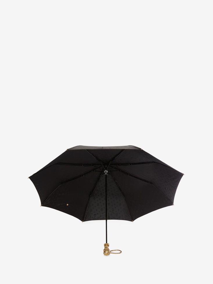 Women's Skull Folded Umbrella Fashion Alexander McQueen Black/Gold