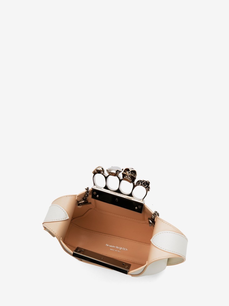 Fashion Alexander McQueen Ivory Women's The Jewelled Hobo Mini Bag