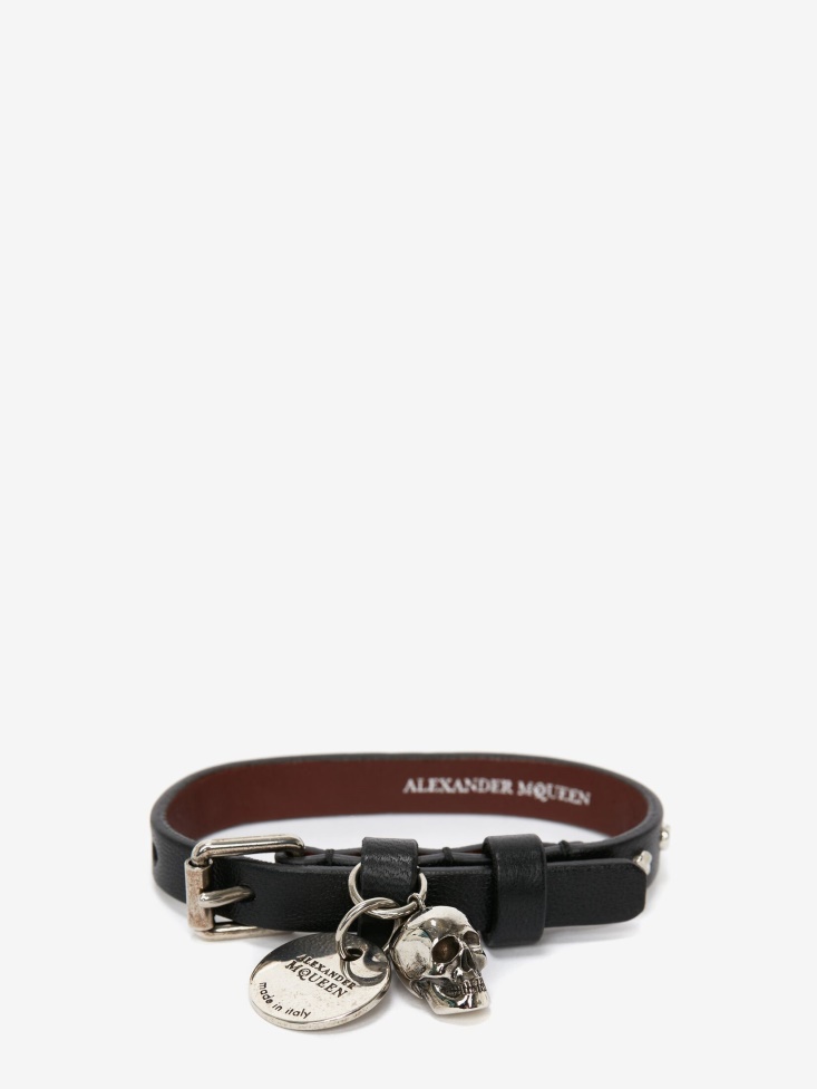 Men's Skull Bracelet Black Fashion Alexander McQueen