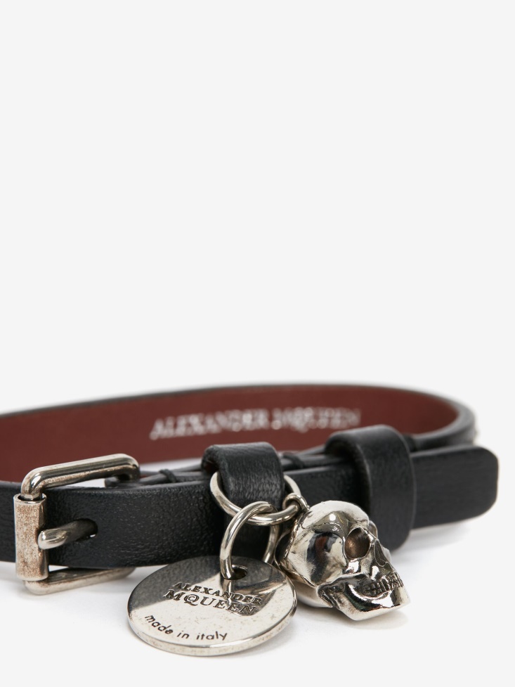 Men's Skull Bracelet Black Fashion Alexander McQueen