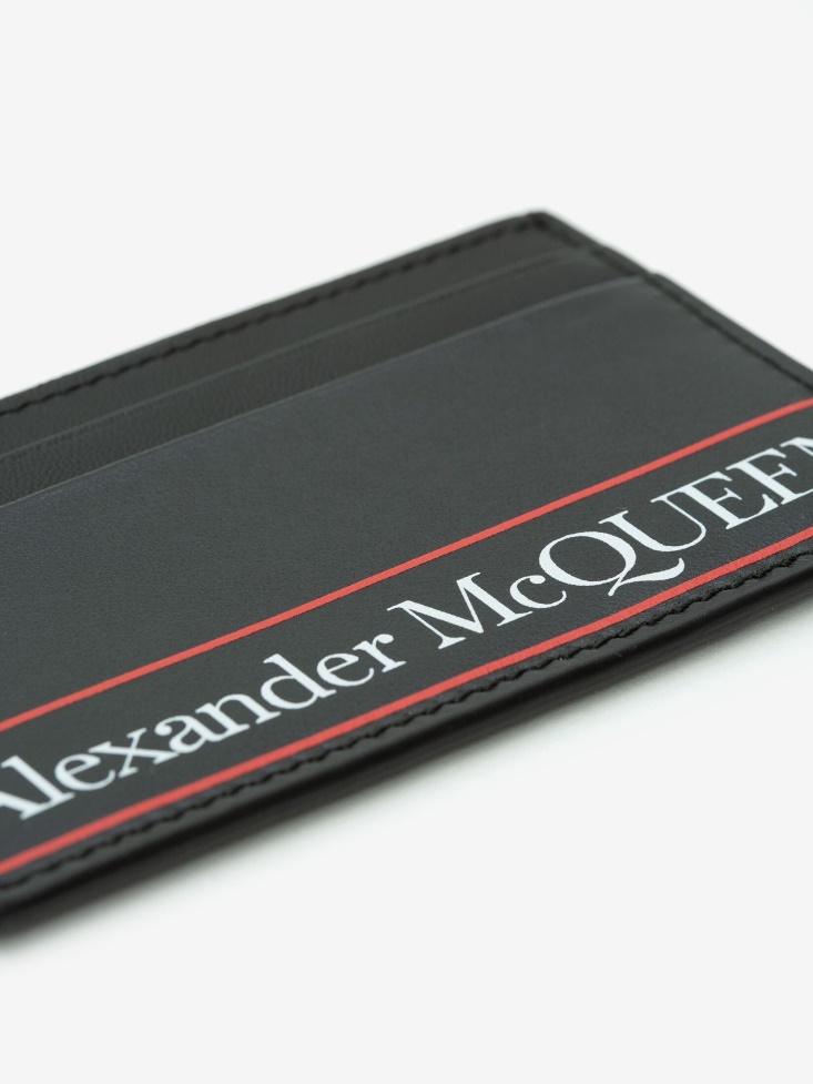 Black/Red Fashion Alexander McQueen Men's in Card Holder