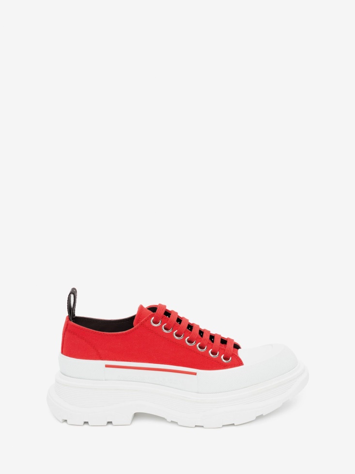 Men's Tread Slick Lace Up Lust Red Fashion Alexander McQueen