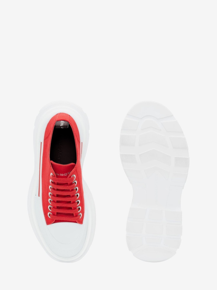 Men's Tread Slick Lace Up Lust Red Fashion Alexander McQueen