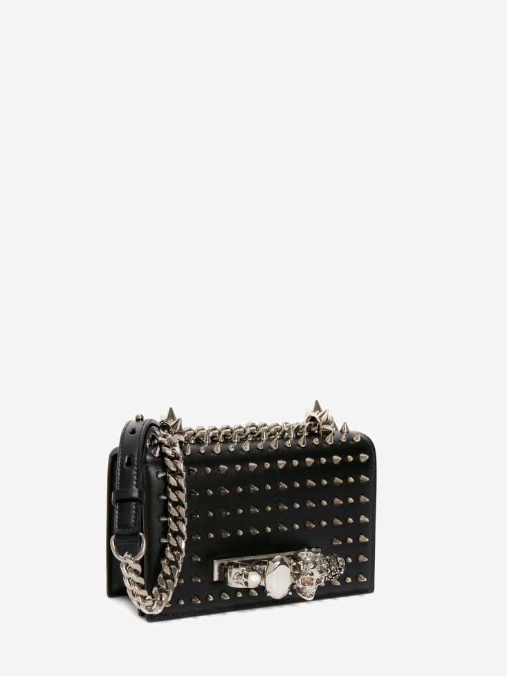 Black Fashion Alexander McQueen Women's Mini Jewelled Satchel