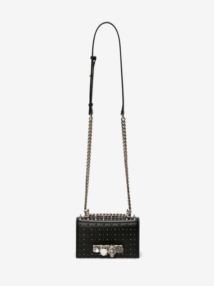 Black Fashion Alexander McQueen Women's Mini Jewelled Satchel