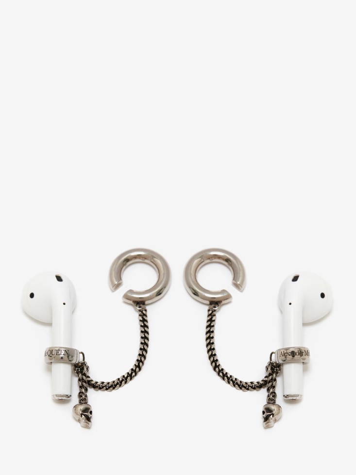 Men's Airpods Chain Fashion Alexander McQueen Antique Silver