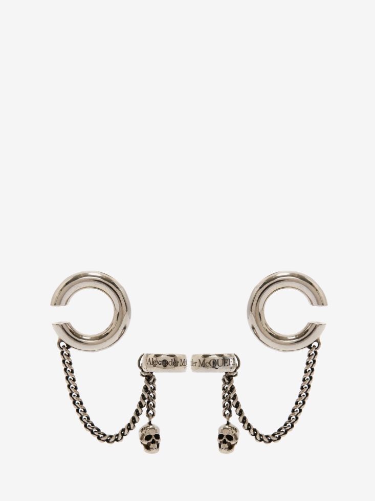 Men's Airpods Chain Fashion Alexander McQueen Antique Silver