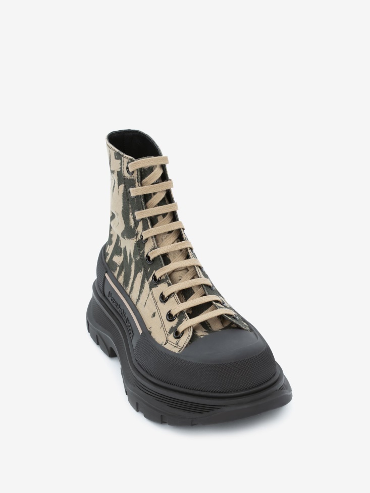 Beige Men's in Graffiti Tread Slick Boot Fashion Alexander McQueen