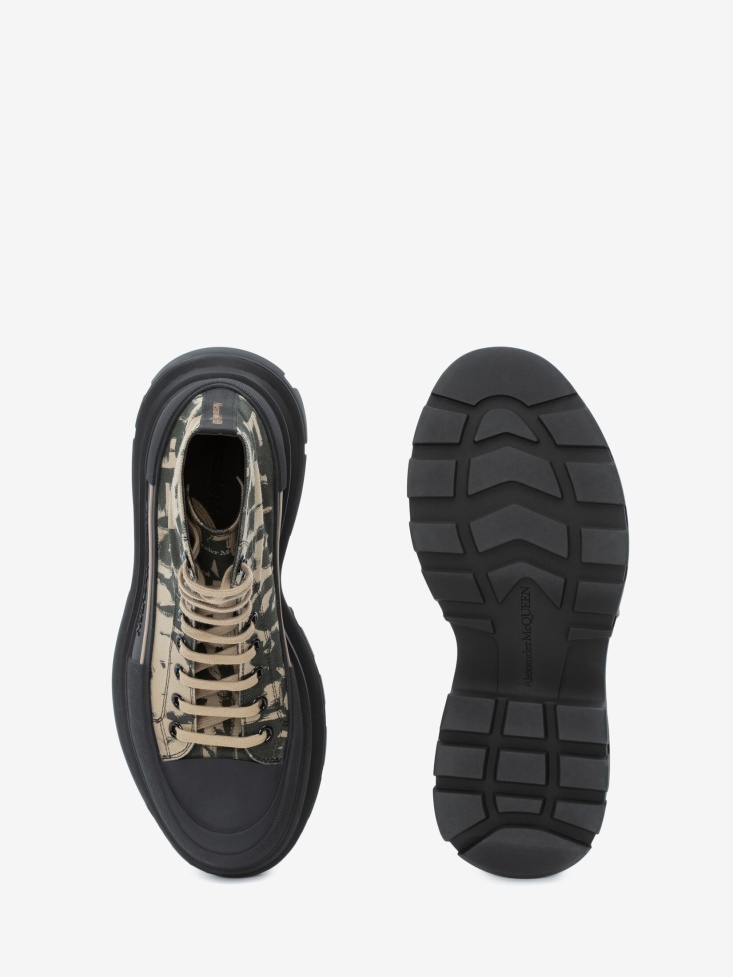Beige Men's in Graffiti Tread Slick Boot Fashion Alexander McQueen
