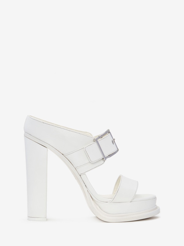 Women's Platform Buckle Sandal Fashion Alexander McQueen Ivory