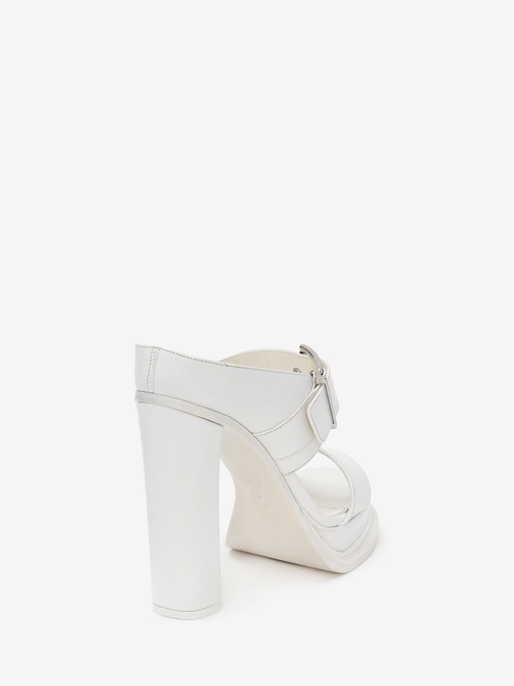 Women's Platform Buckle Sandal Fashion Alexander McQueen Ivory