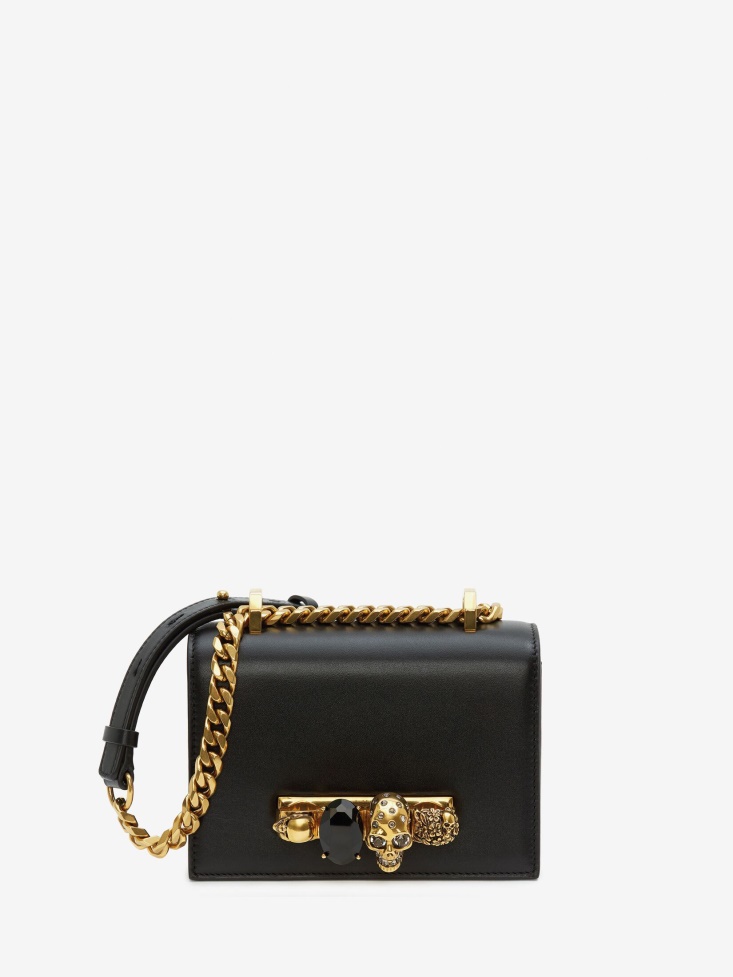 Fashion Alexander McQueen Black Women's Mini Jewelled Satchel
