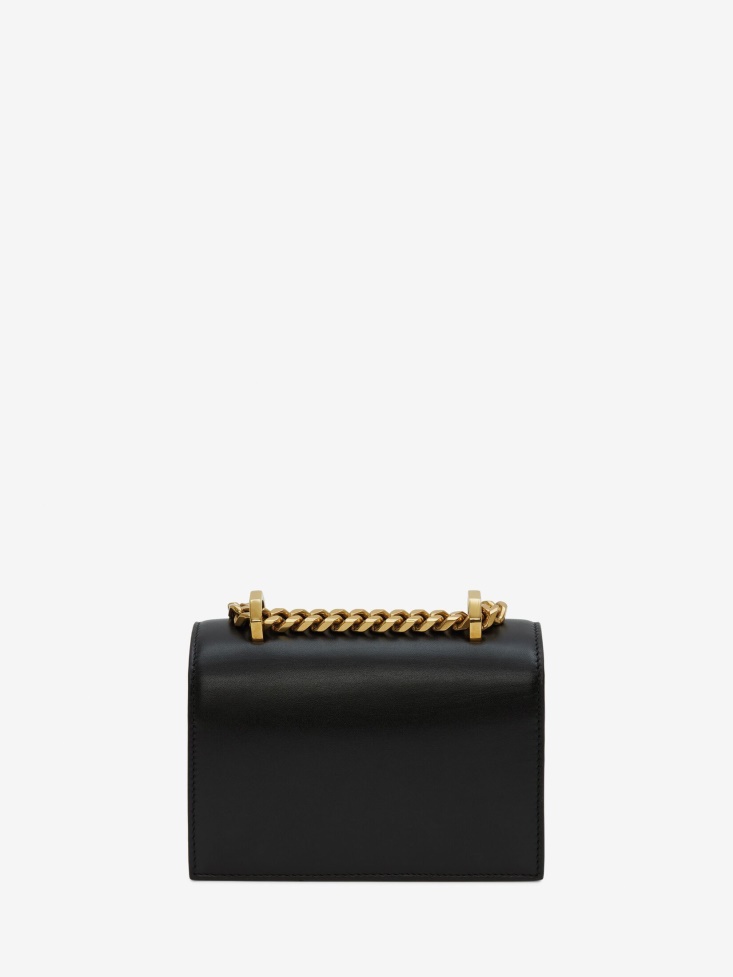 Fashion Alexander McQueen Black Women's Mini Jewelled Satchel