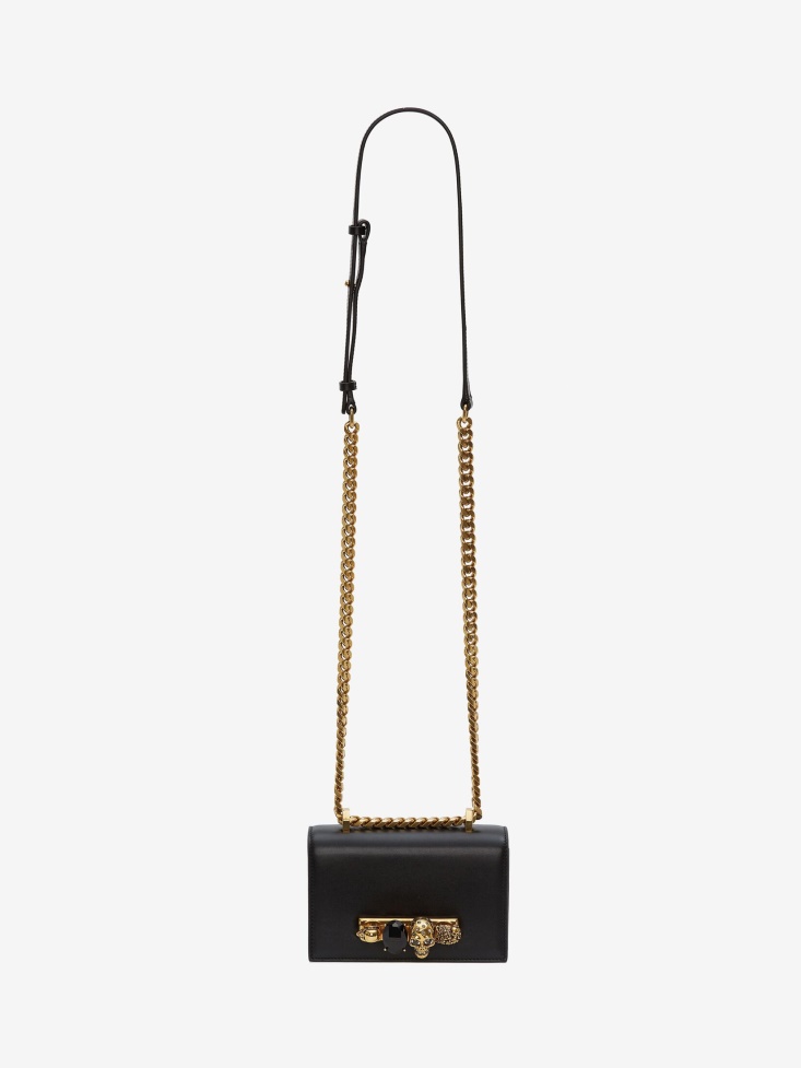 Fashion Alexander McQueen Black Women's Mini Jewelled Satchel