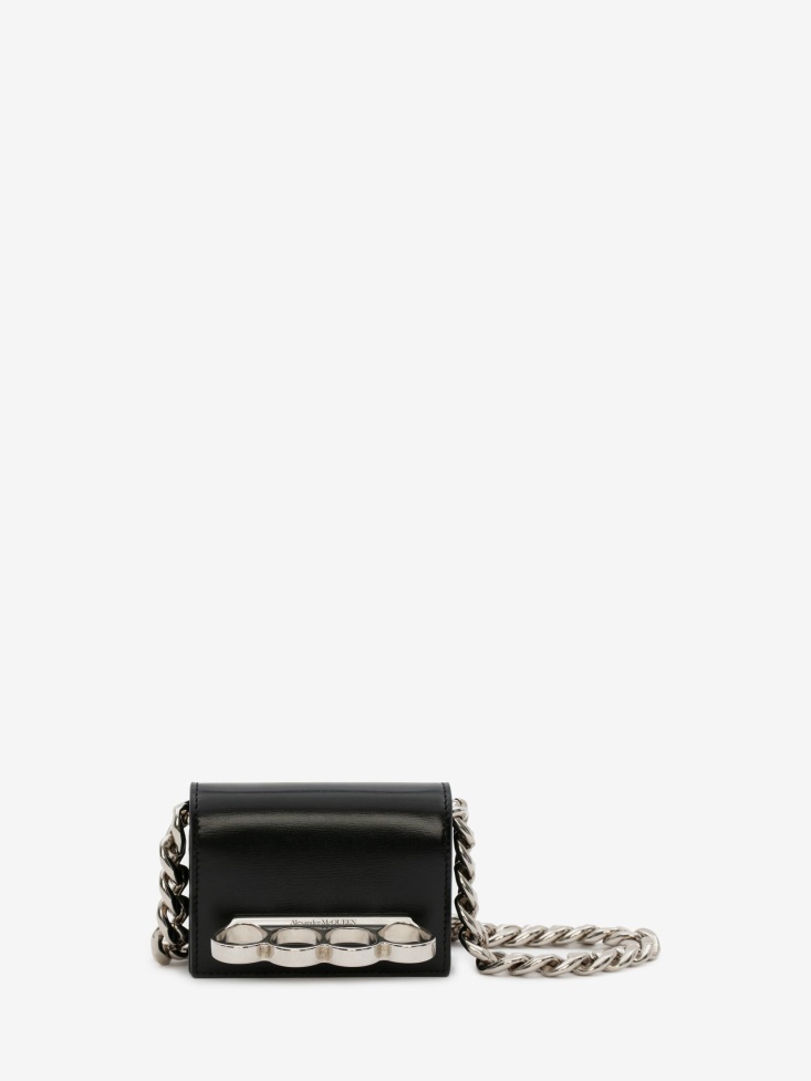 Women's The Four Ring Micro Fashion Alexander McQueen Black