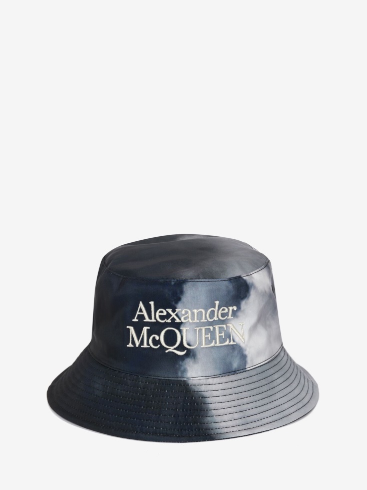 Men's Storm Sky Bucket Hat Fashion Alexander McQueen Midnight Blue/Light Grey