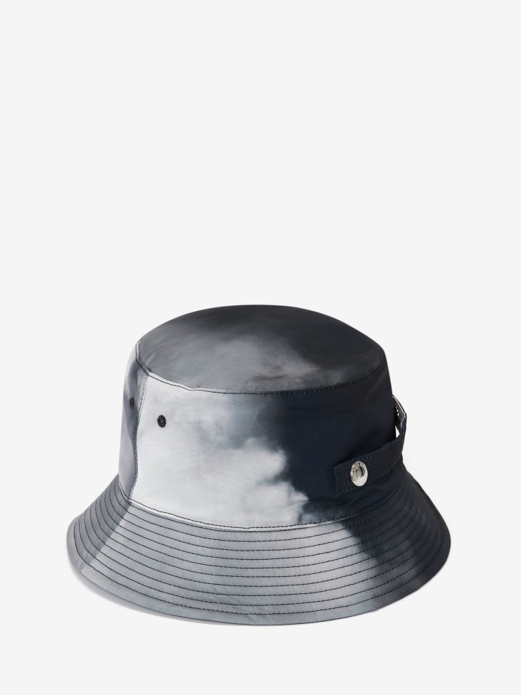 Men's Storm Sky Bucket Hat Fashion Alexander McQueen Midnight Blue/Light Grey