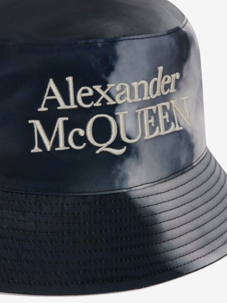 Men's Storm Sky Bucket Hat Fashion Alexander McQueen Midnight Blue/Light Grey