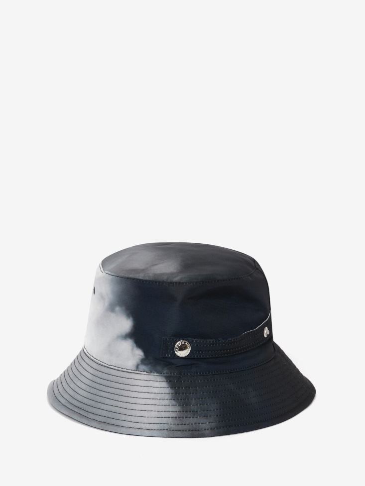 Men's Storm Sky Bucket Hat Fashion Alexander McQueen Midnight Blue/Light Grey