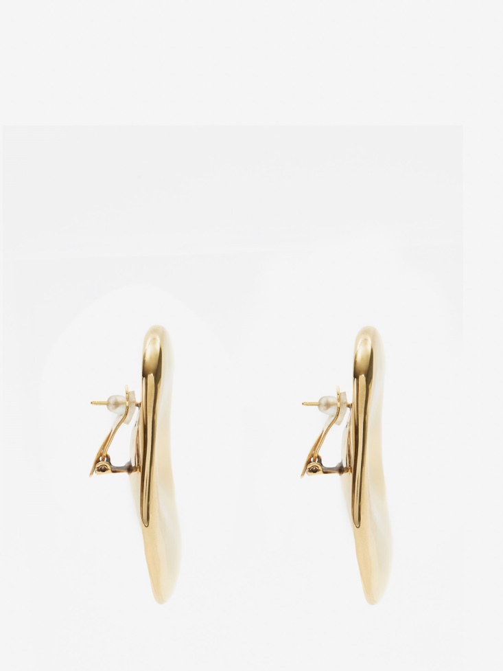 Fashion Alexander McQueen Women's Molten Oversized Earrings Antique Gold