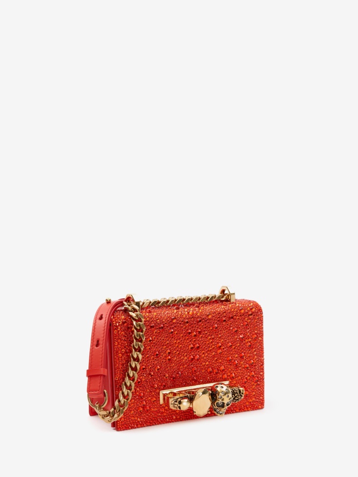 Women's Mini Jewelled Satchel Fashion Alexander McQueen Orange