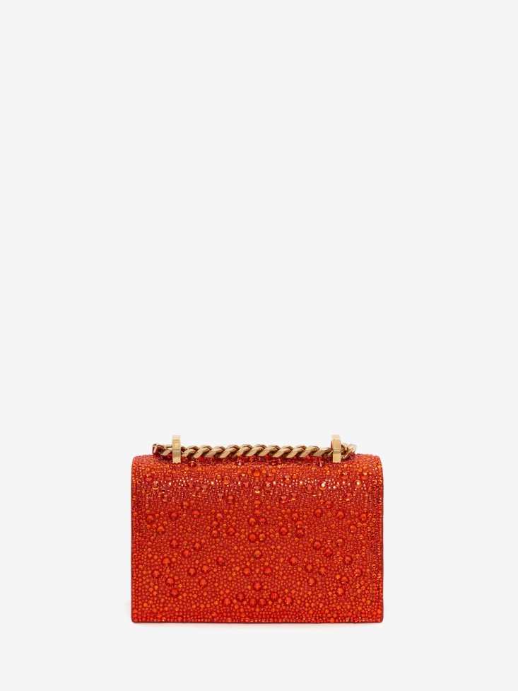Women's Mini Jewelled Satchel Fashion Alexander McQueen Orange