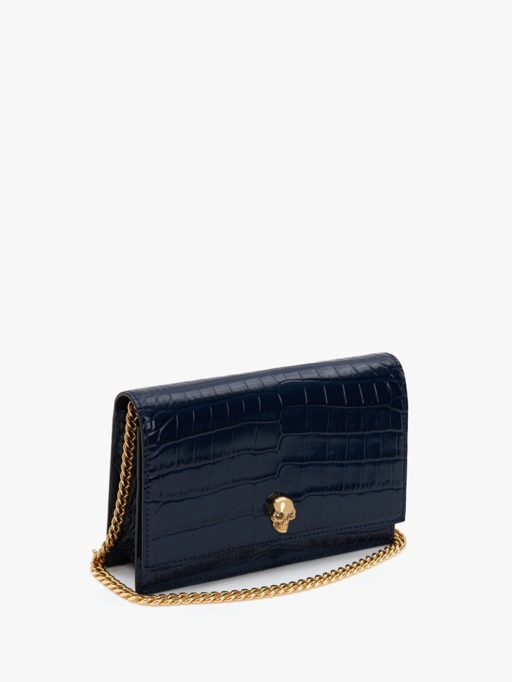 Women's Small Skull Bag Navy Fashion Alexander McQueen