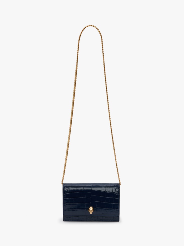 Women's Small Skull Bag Navy Fashion Alexander McQueen