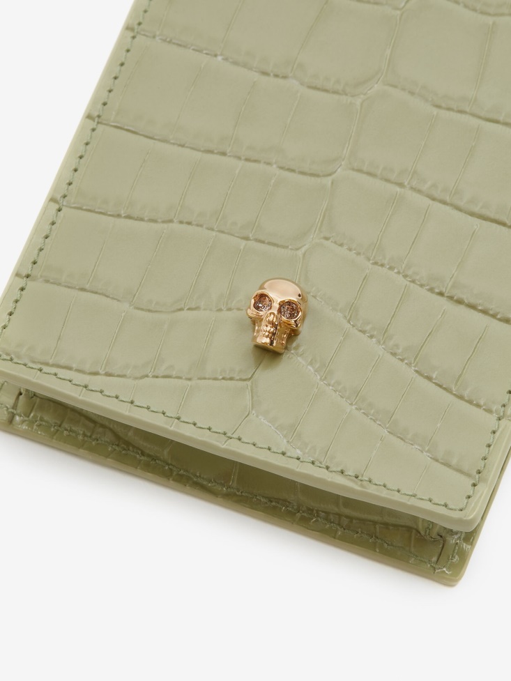 Sage Fashion Alexander McQueen Women's Skull Phone Case With Chain