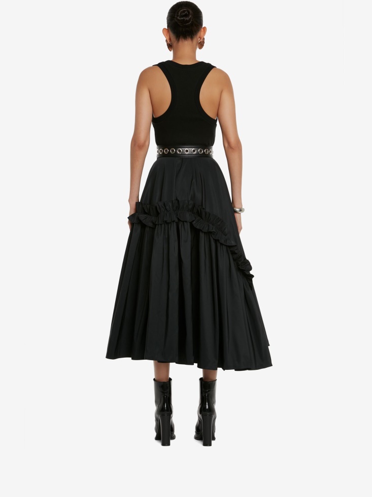 Women's Hybrid Midi Dress Black Fashion Alexander McQueen