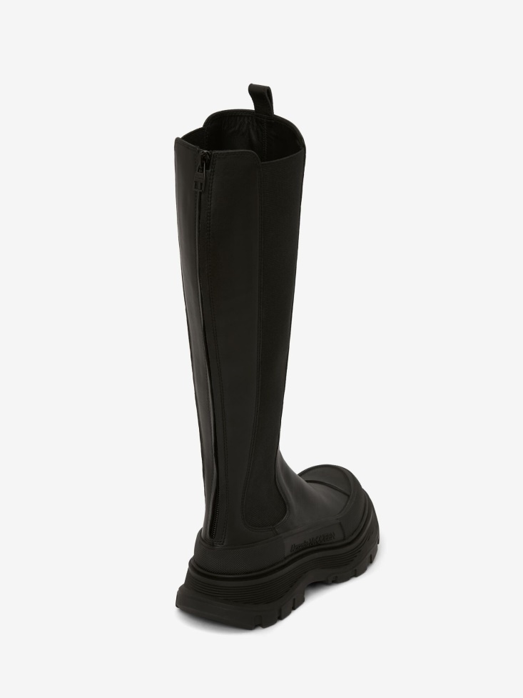 Women's Tread Slick Knee High Boot Fashion Alexander McQueen Black