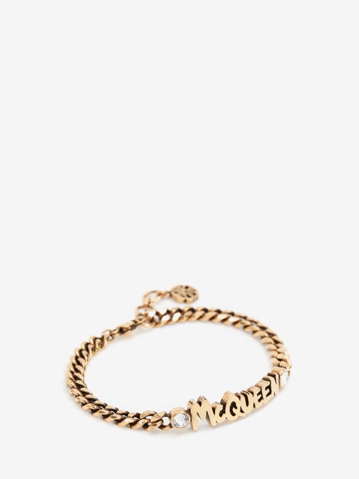 Women's in Graffiti Bracelet Gold Fashion Alexander McQueen