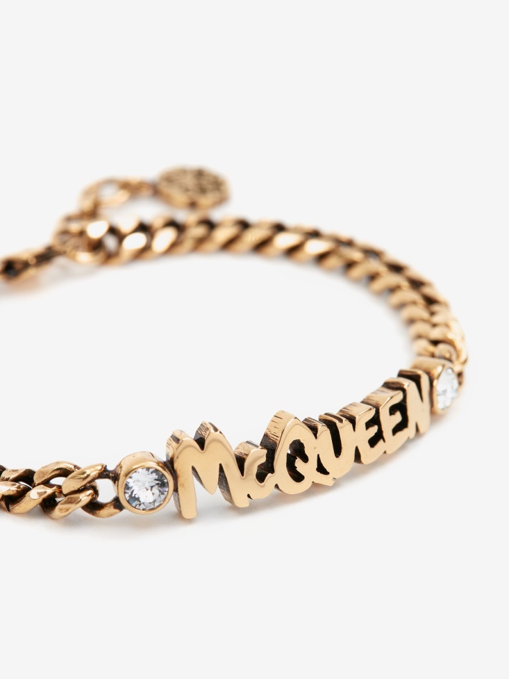 Women's in Graffiti Bracelet Gold Fashion Alexander McQueen