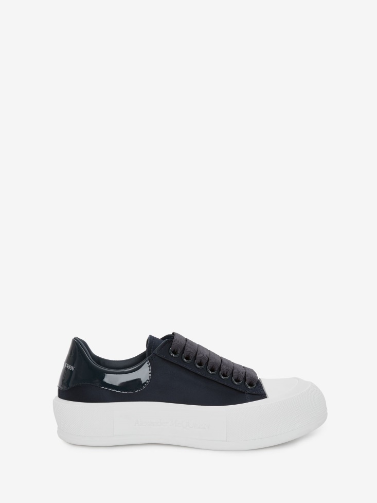 Fashion Alexander McQueen Women's Deck Lace Up Plimsoll Anthracite