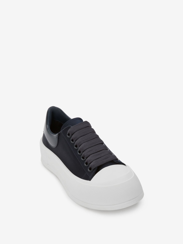 Fashion Alexander McQueen Women's Deck Lace Up Plimsoll Anthracite