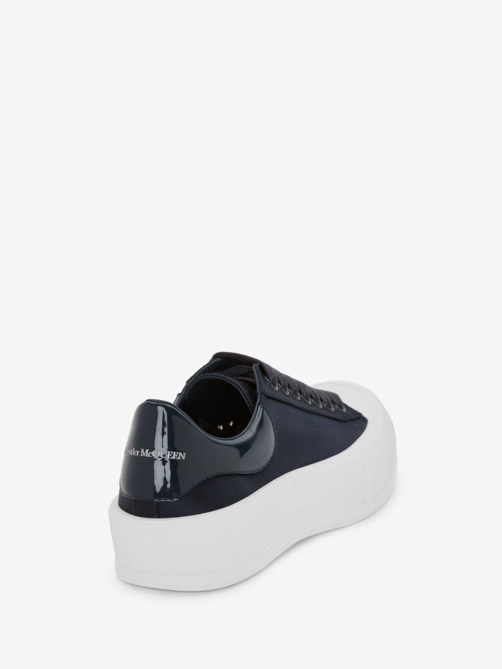 Fashion Alexander McQueen Women's Deck Lace Up Plimsoll Anthracite