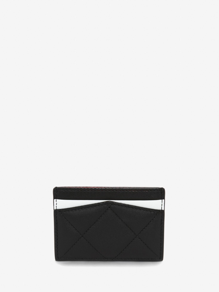 Women's in Graffiti Card Holder Black/White Fashion Alexander McQueen