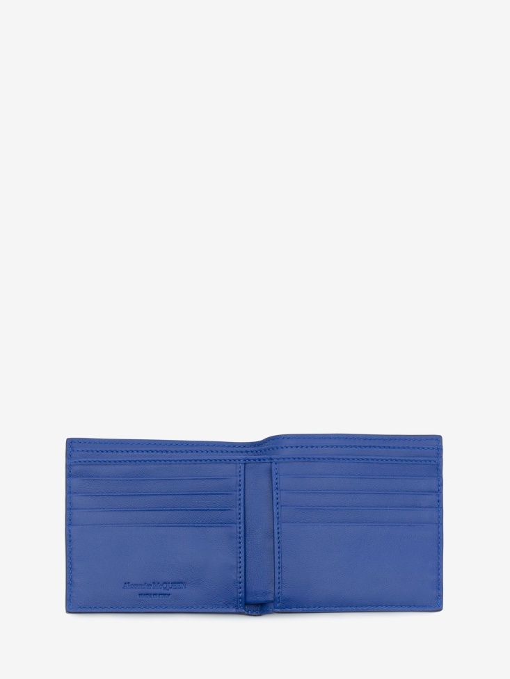 Men's in Graffiti Billfold Wallet Fashion Alexander McQueen Ultramarine
