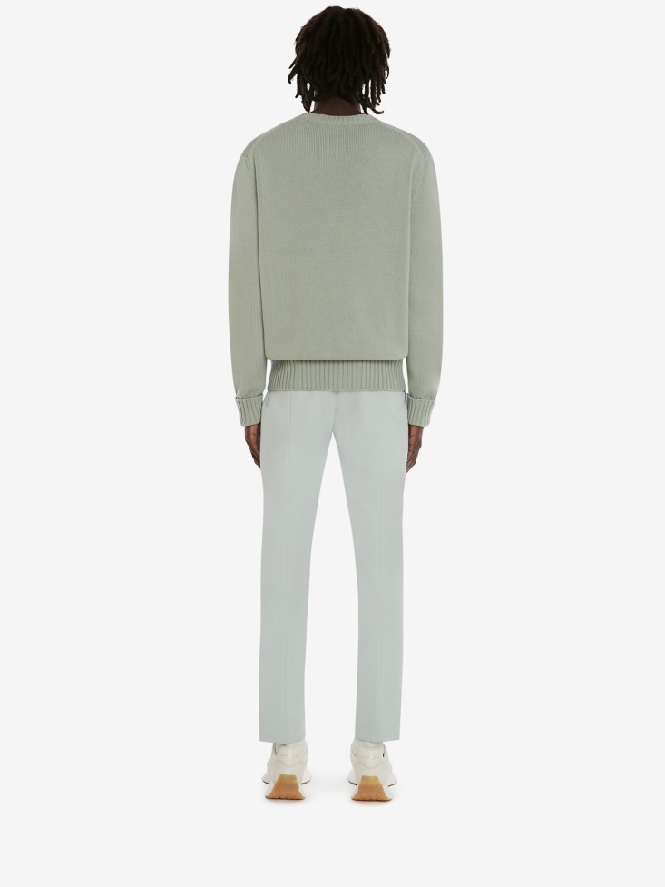 Fashion Alexander McQueen Mint Men's in Graffiti Crew Neck Jumper