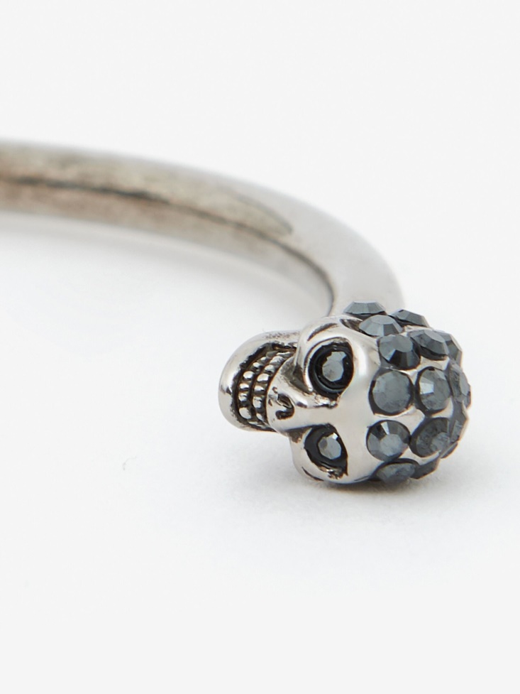 Women's Thin Twin Skull Bracelet Fashion Alexander McQueen Silver