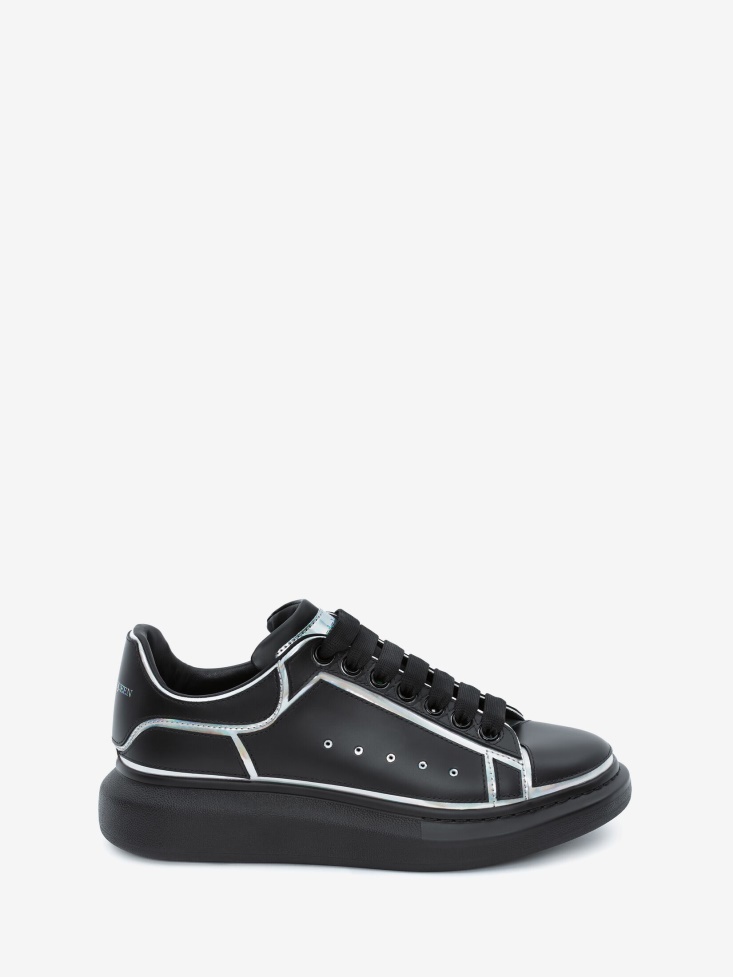 Fashion Alexander McQueen Men's Oversized Sneaker Black/Silver