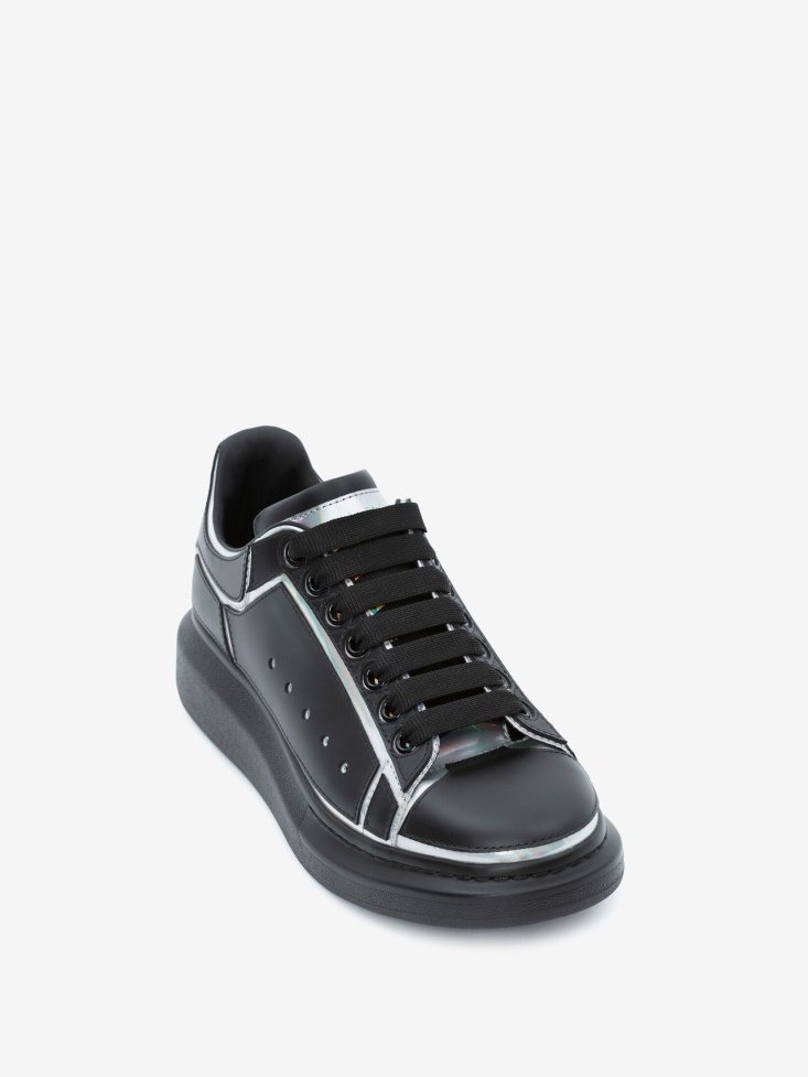 Fashion Alexander McQueen Men's Oversized Sneaker Black/Silver