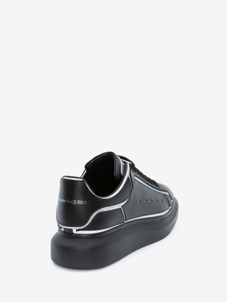 Fashion Alexander McQueen Men's Oversized Sneaker Black/Silver